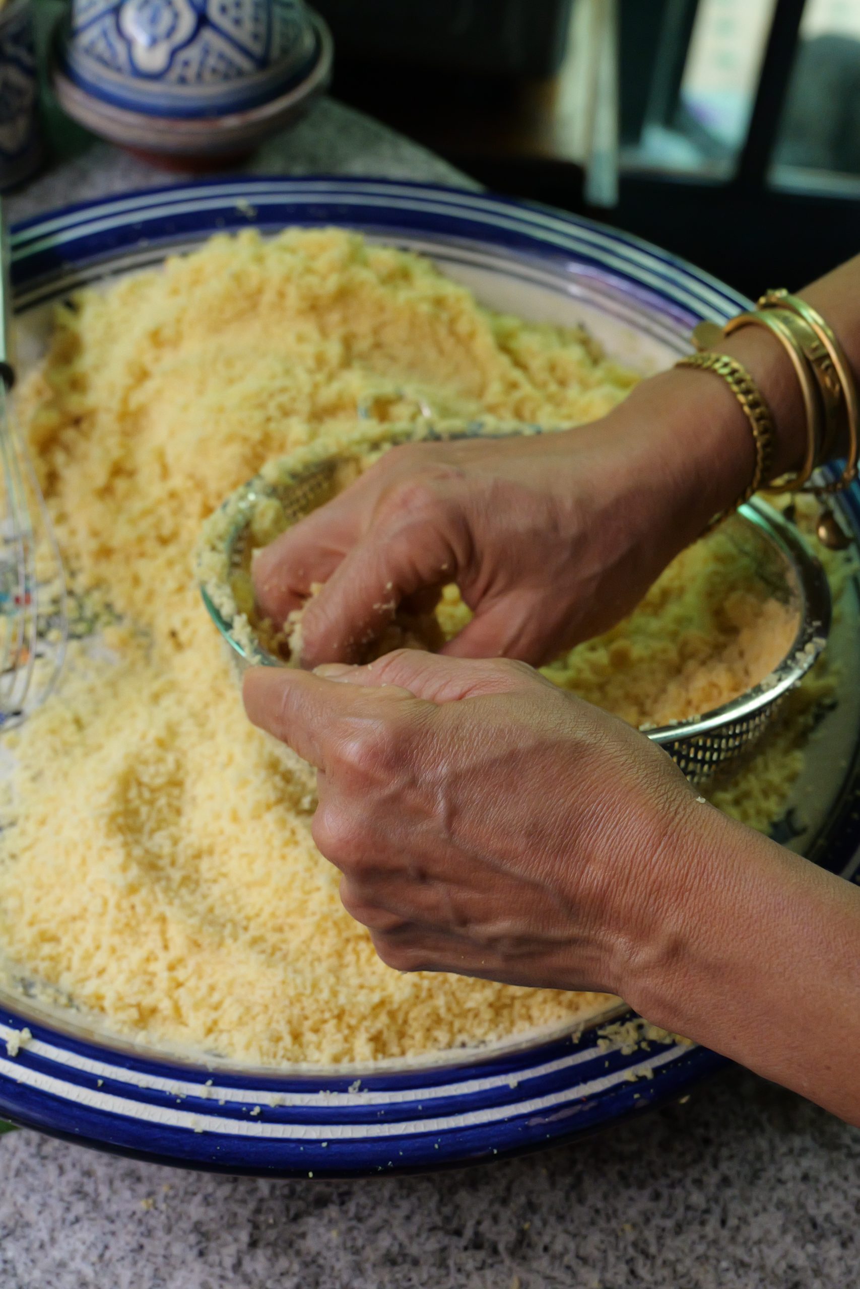 Couscous de maïs au poisson & à l’argan -Baddaz